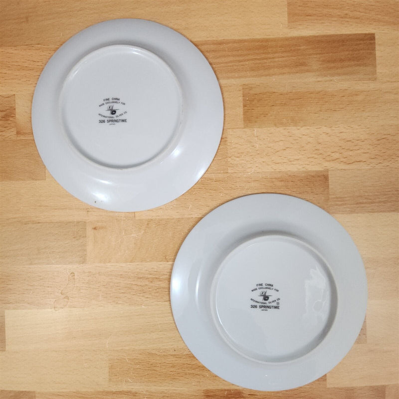 Load image into Gallery viewer, Springtime Bread Butter Salad Plate Set of 2 International Silver Co 326 Japan