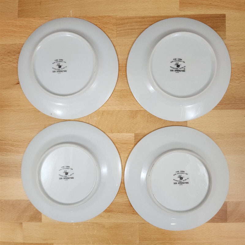 Load image into Gallery viewer, Springtime 4 Bread Butter Salad Plate Set International Silver Co 326 Ceramic