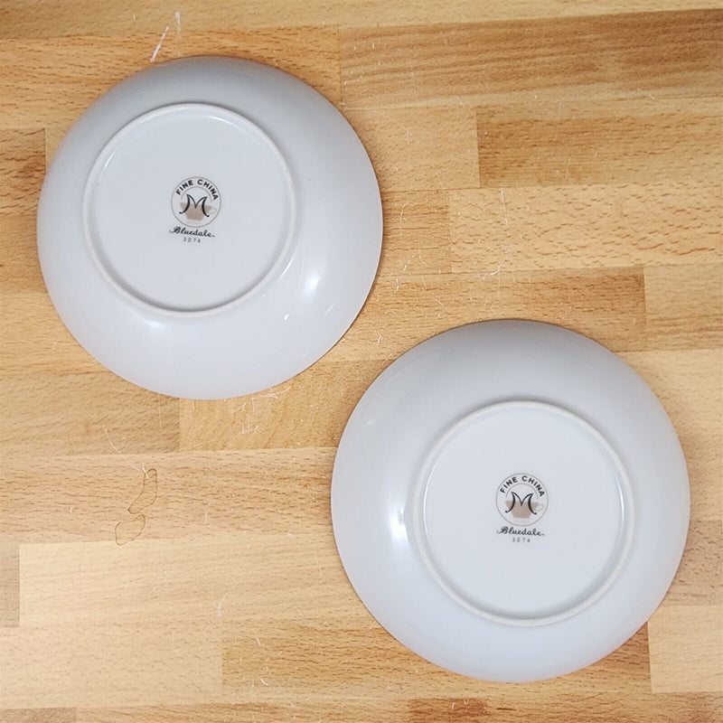 Load image into Gallery viewer, Bluedale 2 Fruit Dessert Sauce Bowl Set Blue Flowers Ceramic by Fine China Japan