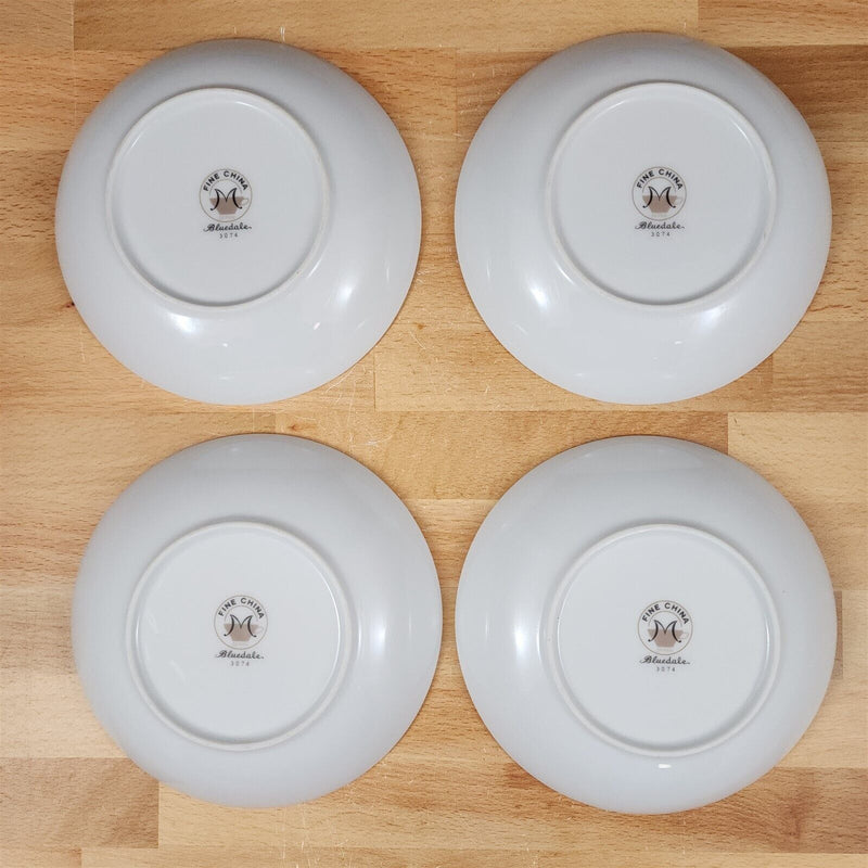 Load image into Gallery viewer, Bluedale 4 Fruit Dessert Sauce Bowl Set Blue Flowers Ceramic by Fine China Japan