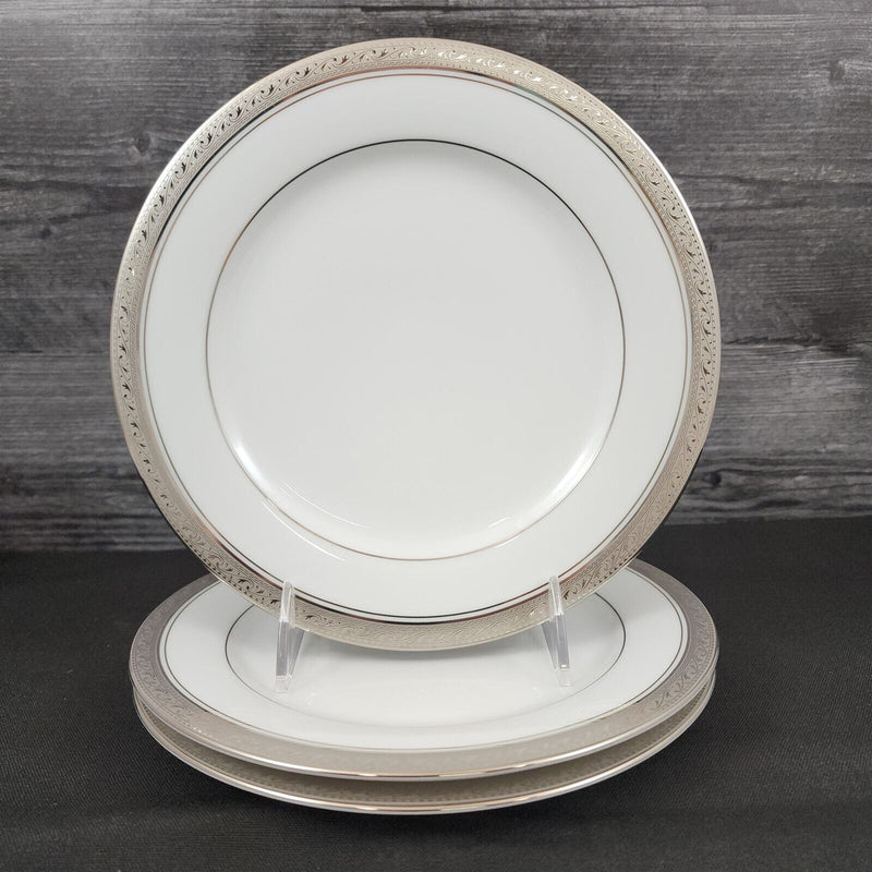 Load image into Gallery viewer, Noritake Legendary Crestwood Platinum Set of 3 Bread & Butter 6.25" Plates 4166