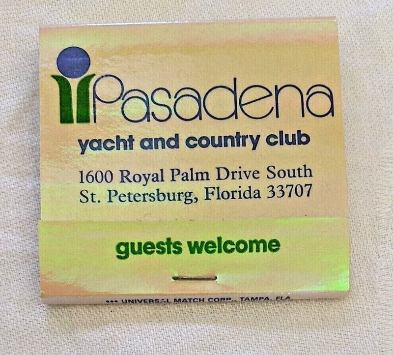 Load image into Gallery viewer, Pasadena Yacht and Country Club Golf Corse Matchbook St. Petersburg Florida