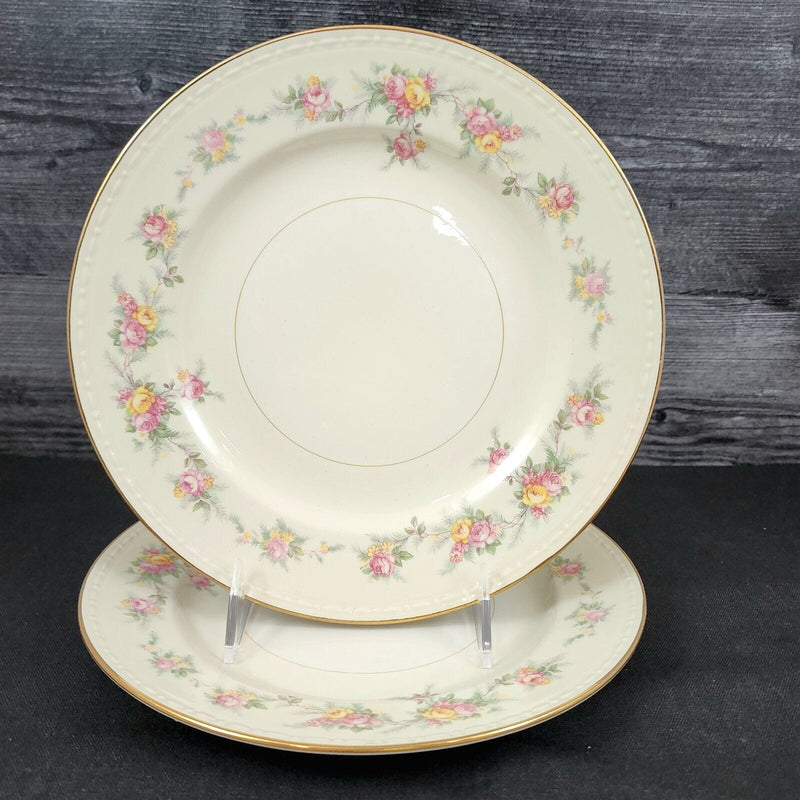 Load image into Gallery viewer, Homer Laughlin Countess Luncheon Plate 9" Set of 2 Georgian Eggshell F49N5