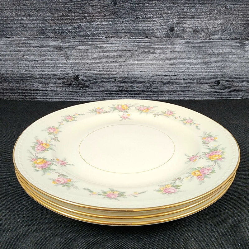 Load image into Gallery viewer, Homer Laughlin Countess Luncheon Plate 9" Set of 3 Georgian Eggshell F49N5