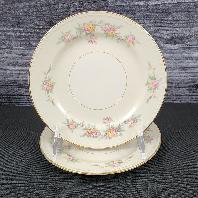 Load image into Gallery viewer, Homer Laughlin Countess Bread & Butter Plate 6" Set of 2 Georgian Eggshell C49N5