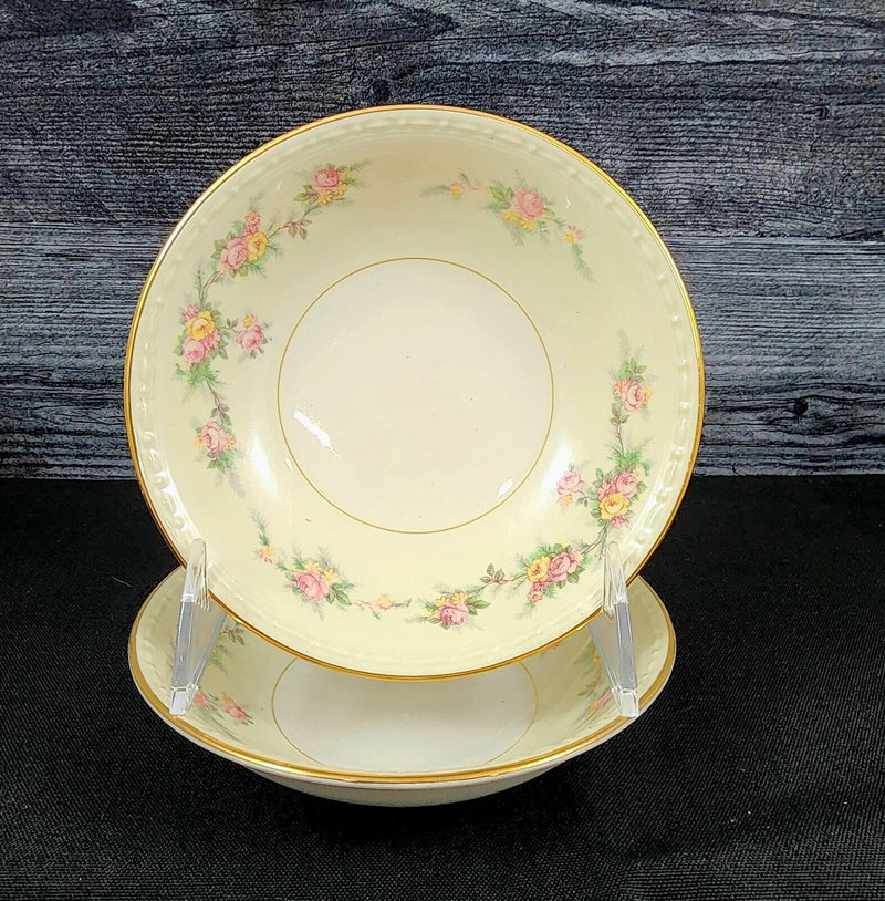 Load image into Gallery viewer, Homer Laughlin Countess Fruit Sauce Bowl 5 3/8" Set of 2 Georgian Eggshell F49N5