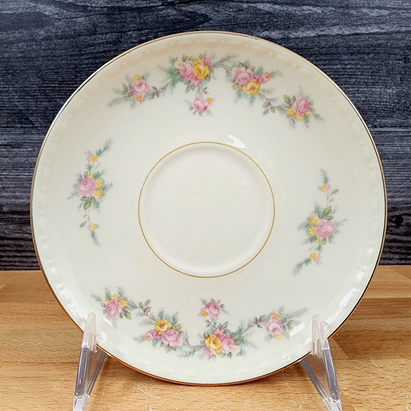 Load image into Gallery viewer, Homer Laughlin Countess Georgian Eggshell Set of 2 Floral Cup and Saucer F49N5