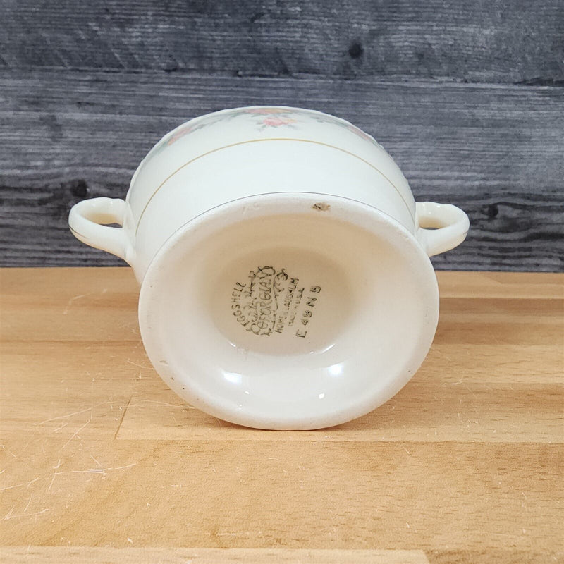 Load image into Gallery viewer, Homer Laughlin Countess Georgian Eggshell Sugar Bowl Yellow & Pink Flowers E49N5