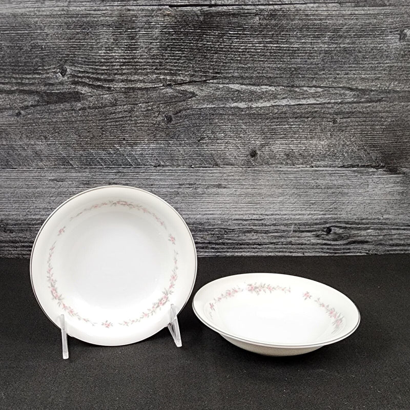 Load image into Gallery viewer, Noritake Rosepoint 6206 Fruit Dessert or Sauce Bowl Set of 2 Pink Floral Vine