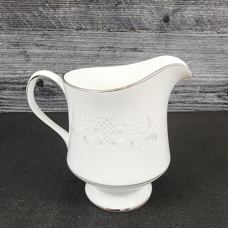 Load image into Gallery viewer, Sango Florence Creamer Pitcher Vintage Gray Scrolls Japan 3646 Dishware 8oz