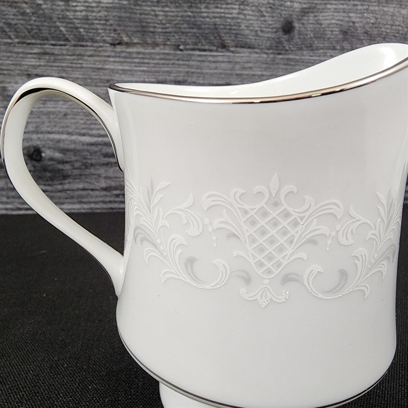 Load image into Gallery viewer, Sango Florence Creamer Pitcher Vintage Gray Scrolls Japan 3646 Dishware 8oz