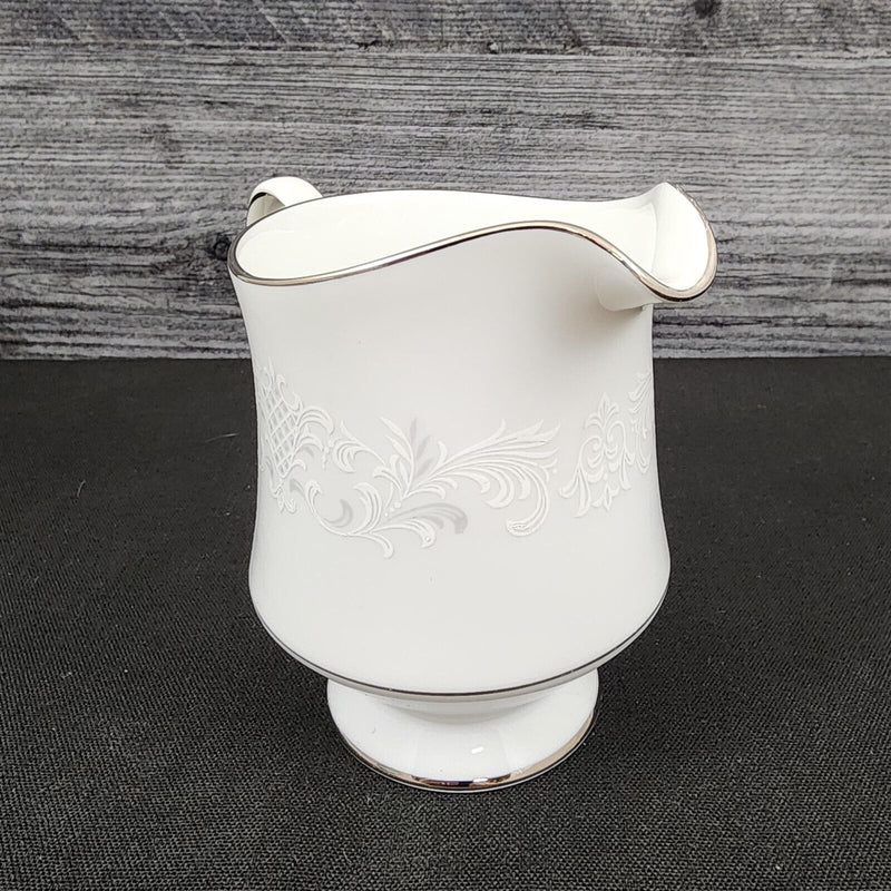 Load image into Gallery viewer, Sango Florence Creamer Pitcher Vintage Gray Scrolls Japan 3646 Dishware 8oz