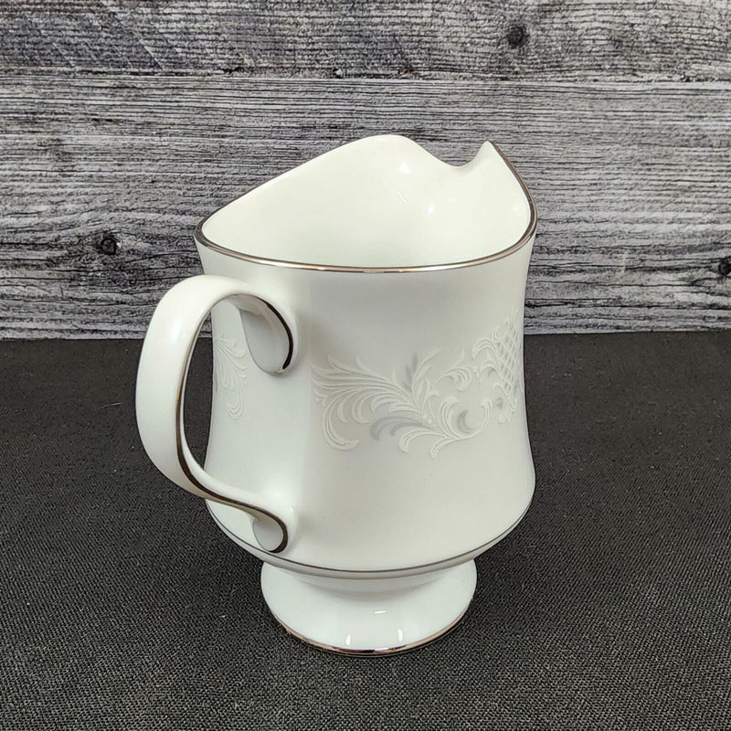 Load image into Gallery viewer, Sango Florence Creamer Pitcher Vintage Gray Scrolls Japan 3646 Dishware 8oz