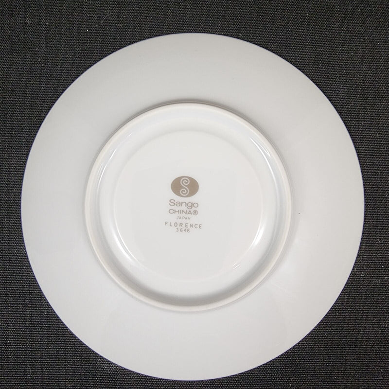 Load image into Gallery viewer, Sango Florence Saucer & Tea Cup Coffee Mug Gray Scrolls Japan 3646 Dishware