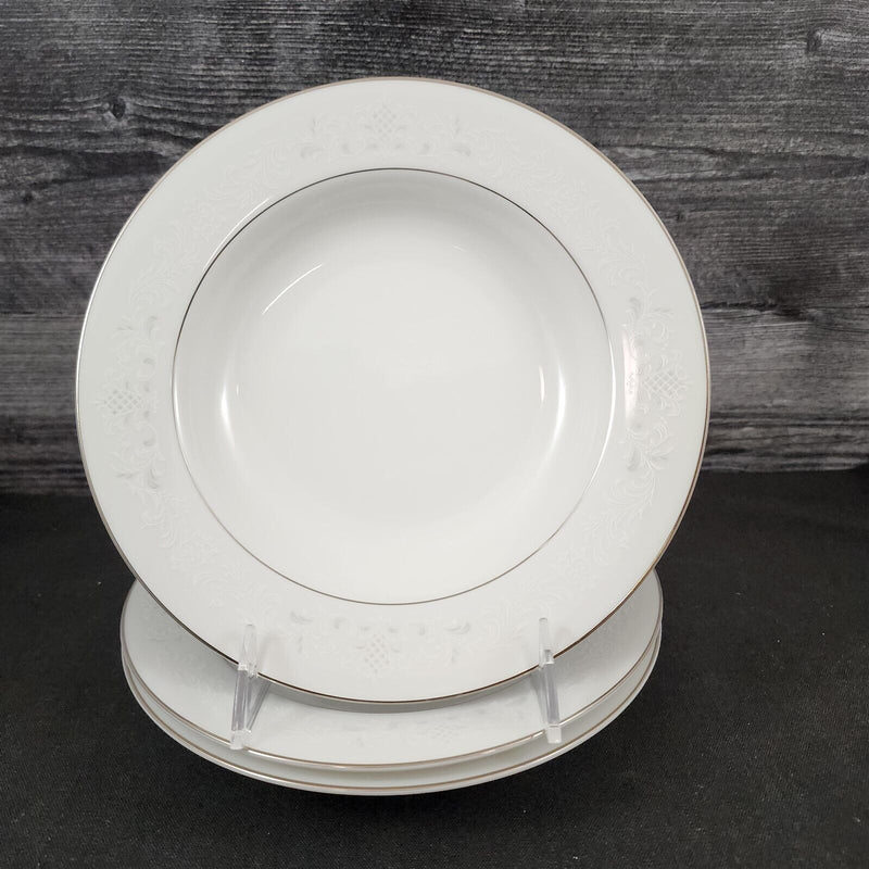 Load image into Gallery viewer, Sango Florence Set of 3 Sauce Dessert Fruit Bowl 5 1/2" Gray Scrolls Japan 3646