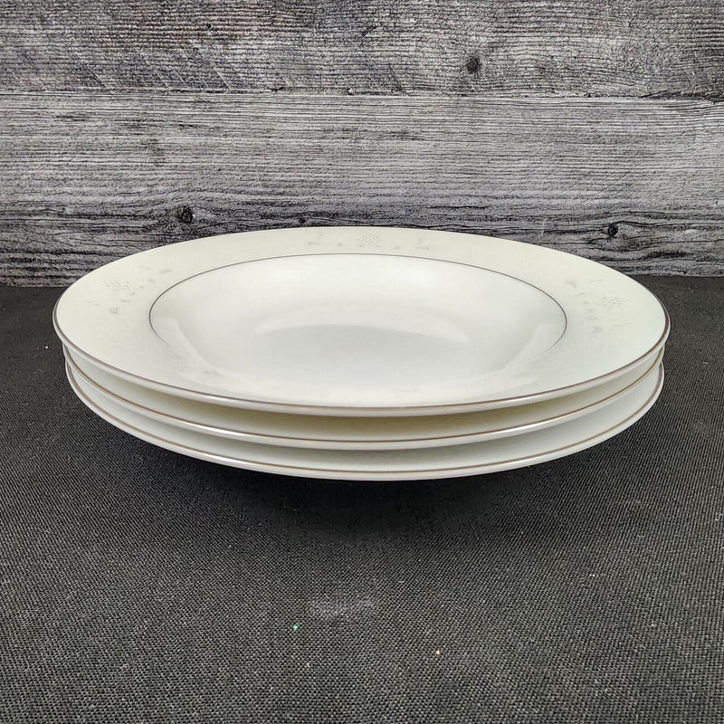 Load image into Gallery viewer, Sango Florence Set of 3 Soup Coupe Bowl 8 1/2" Gray Scrolls Japan 3646 Dishware