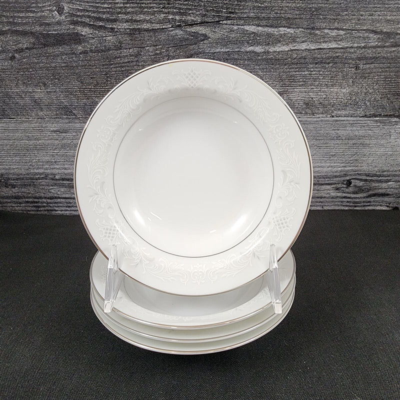 Load image into Gallery viewer, Sango Florence Set of 4 Sauce Dessert Fruit Bowl 5 1/2" Gray Scrolls Japan 3646