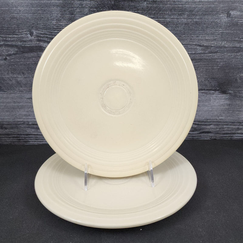 Load image into Gallery viewer, Fiestaware Homer Laughlin Fiesta 9 ½” Ivory Luncheon Plate Dinnerware Set of 2