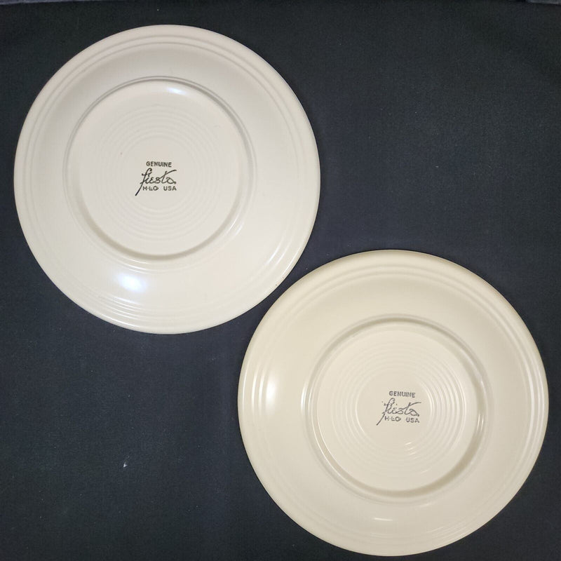 Load image into Gallery viewer, Fiestaware Homer Laughlin Fiesta 9 ½” Ivory Luncheon Plate Dinnerware Set of 2