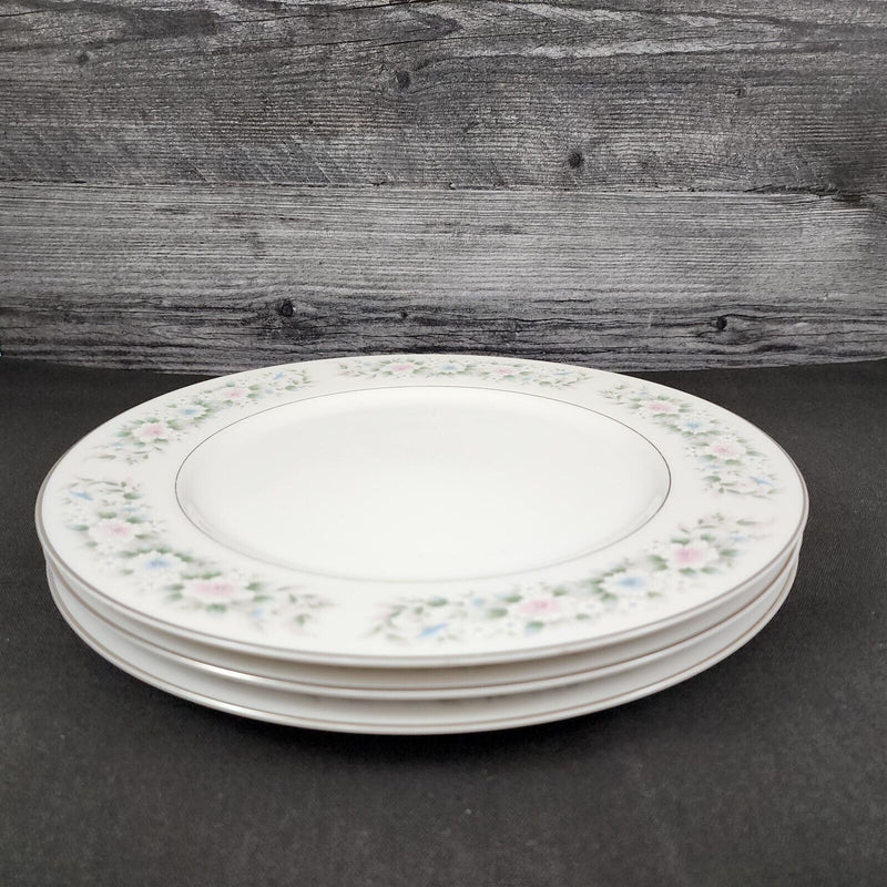 Load image into Gallery viewer, Sango Flower Garden Bread & Butter Plate 3 Set 6.5" Oxford Pink Blue Ceramic 535