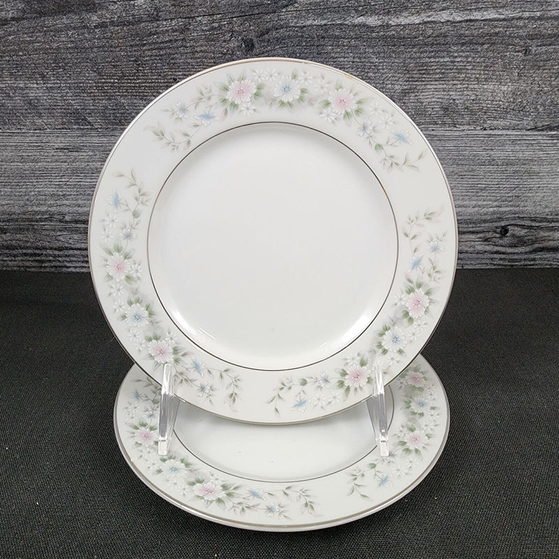 Load image into Gallery viewer, Sango Flower Garden Bread & Butter Plate 2 Set 6.5" Oxford Pink Blue Ceramic 535