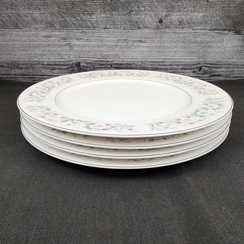 Load image into Gallery viewer, Sango Flower Garden Dinner Plate 10 5/8" Set of 4 Oxford Pink Blue Ceramic 535