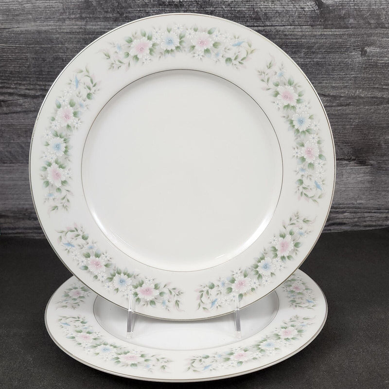 Load image into Gallery viewer, Sango Flower Garden Dinner Plate 10 5/8" Set of 2 Oxford Pink Blue Ceramic 535