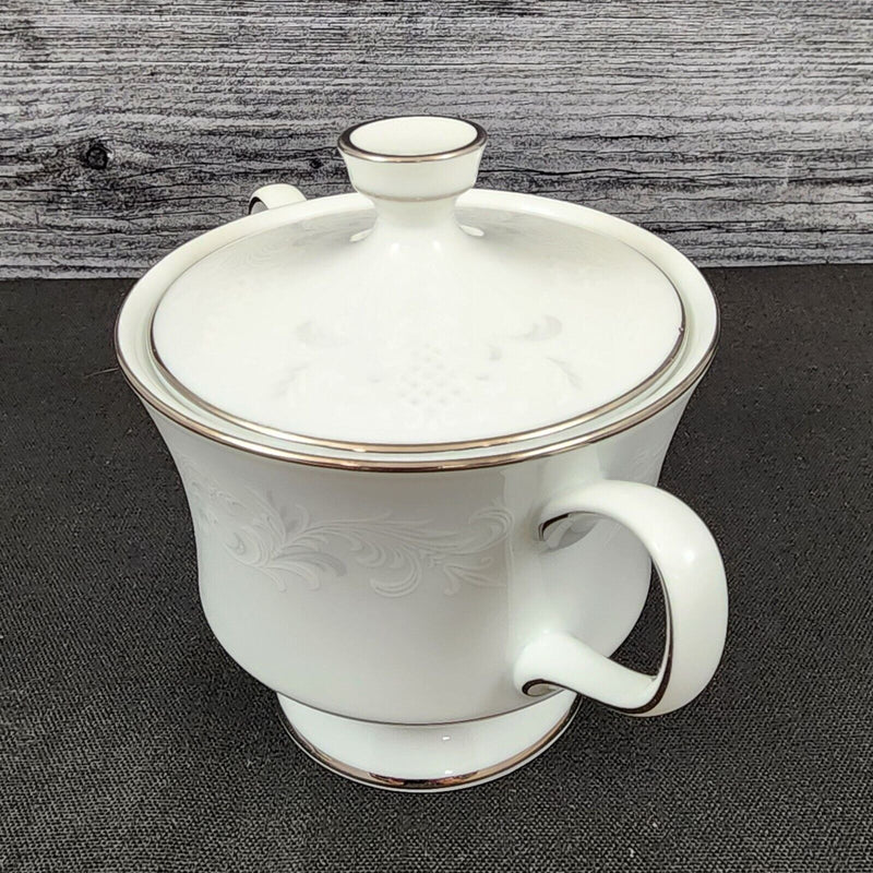 Load image into Gallery viewer, Sango Florence Sugar Bowl with Lid Gray Scrolls Japan 3646 Dishware Tableware