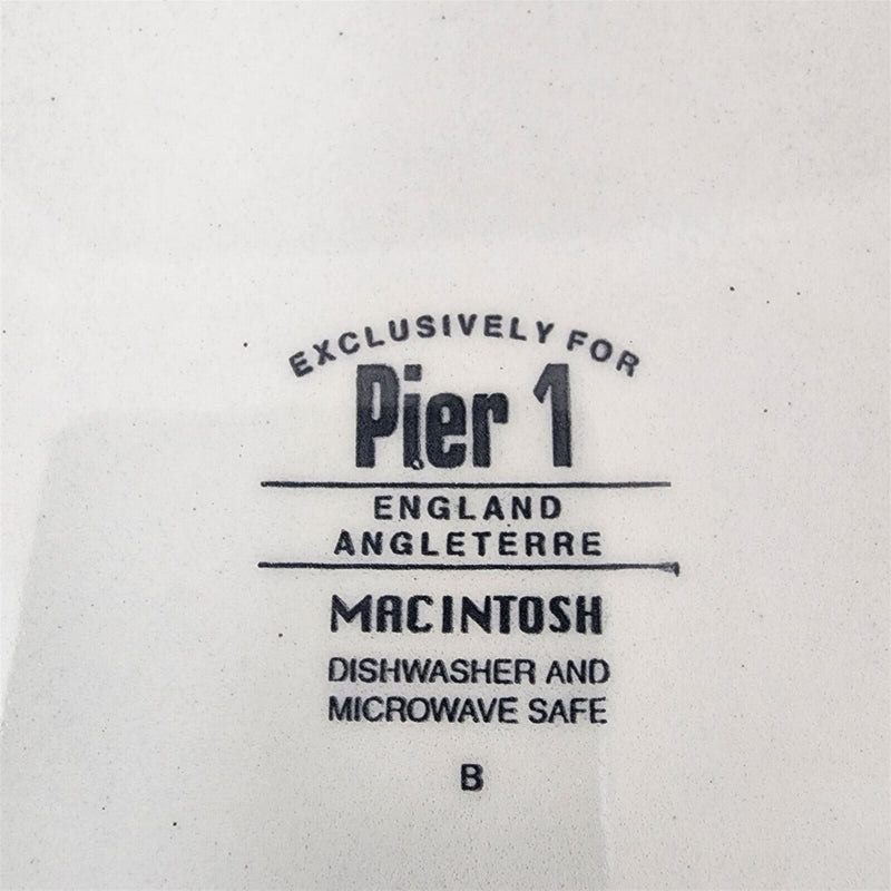 Load image into Gallery viewer, Macintosh by Pier 1 Dinner Plate 10 1/4" Fruits with Blue Trim Dishware