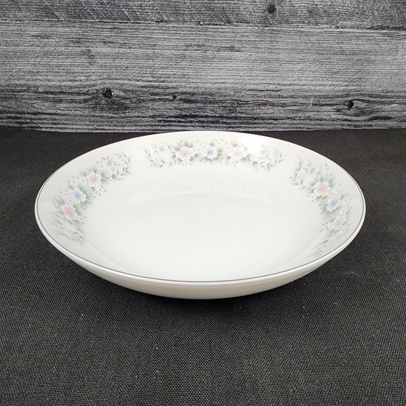 Load image into Gallery viewer, Sango Flower Garden Soup Coupe Bowl 7 5/8" Oxford Pink Blue Ceramic 535