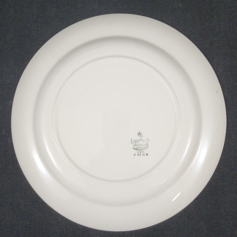 Load image into Gallery viewer, Homer Laughlin Dresden Dinner Plate Set of 4 Eggshell Nautilus Floral 10” USA