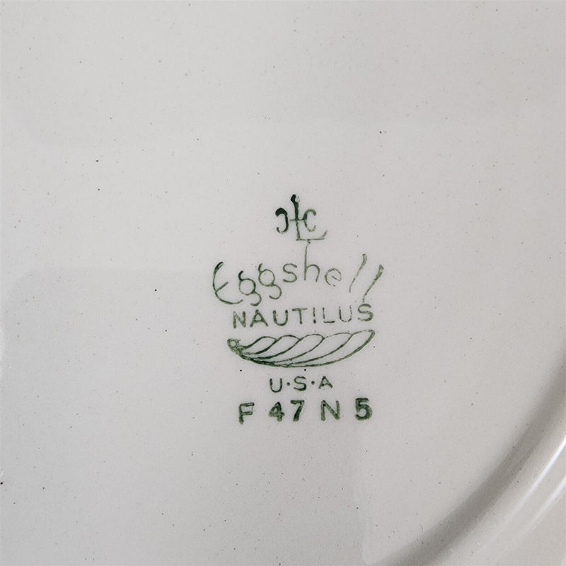 Load image into Gallery viewer, Homer Laughlin Dresden Dinner Plate Set of 3 Eggshell Nautilus Floral 10” USA