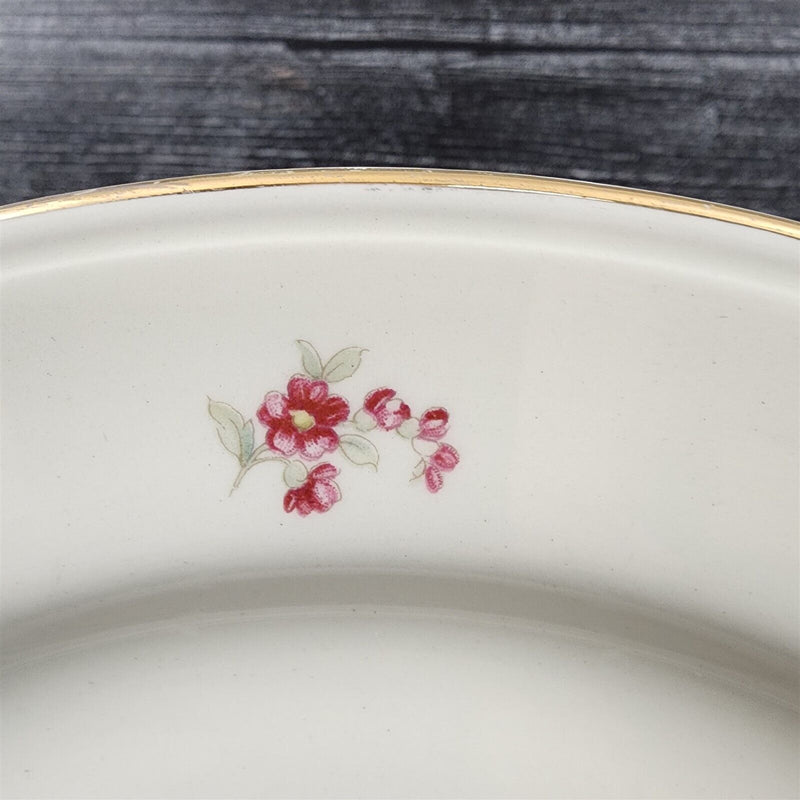 Load image into Gallery viewer, Homer Laughlin Dresden Bread & Butter Plate Eggshell Nautilus Floral 6 1/4” USA