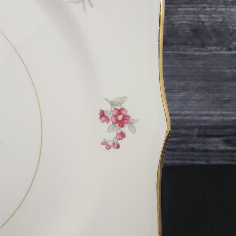 Load image into Gallery viewer, Homer Laughlin Dresden Square Salad 2 Plate Set Eggshell Nautilus Floral 8” USA