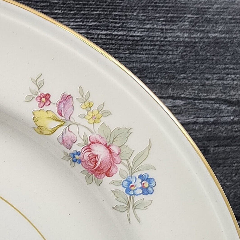 Load image into Gallery viewer, Homer Laughlin Dresden Saucer Set of 4 Eggshell Nautilus Floral 6” USA