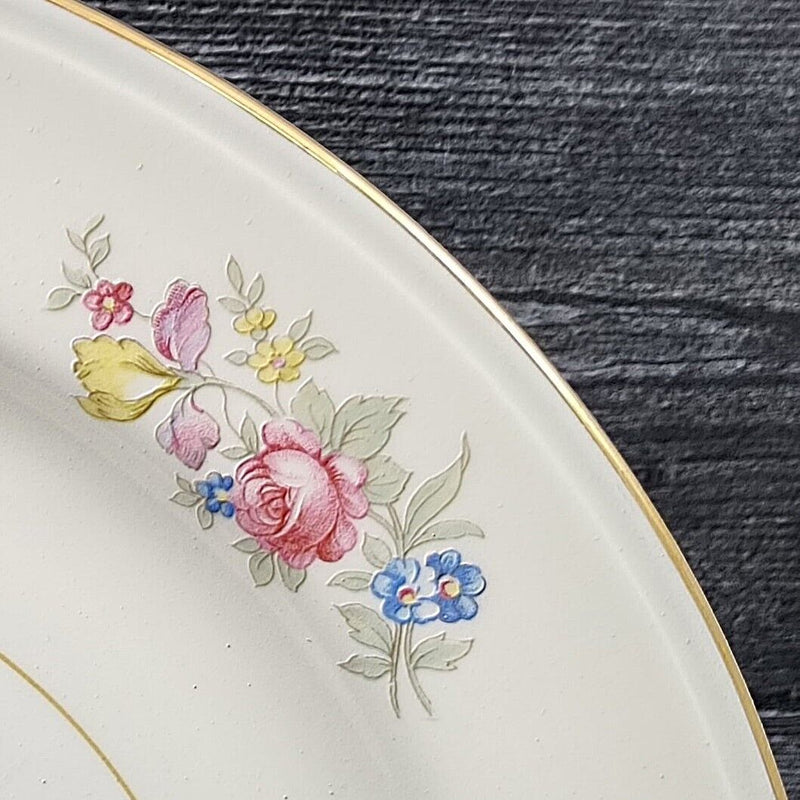 Load image into Gallery viewer, Homer Laughlin Dresden Saucer Set of 3 Eggshell Nautilus Floral 6” USA