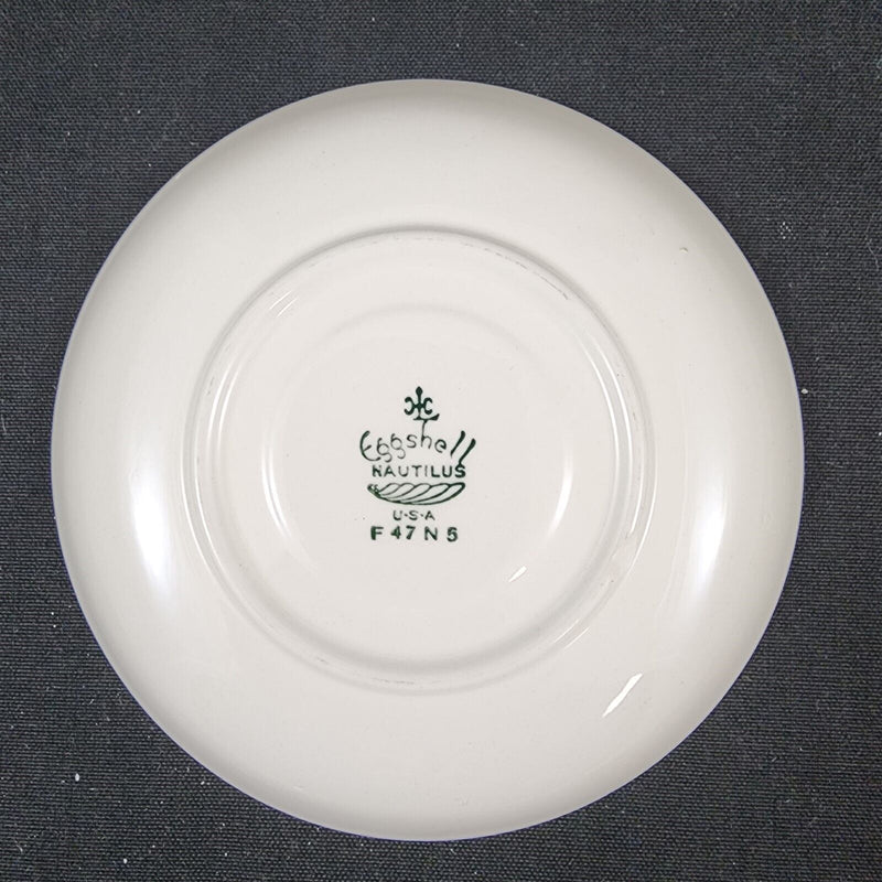 Load image into Gallery viewer, Homer Laughlin Dresden Saucer Set of 2 Eggshell Nautilus Floral 6” USA