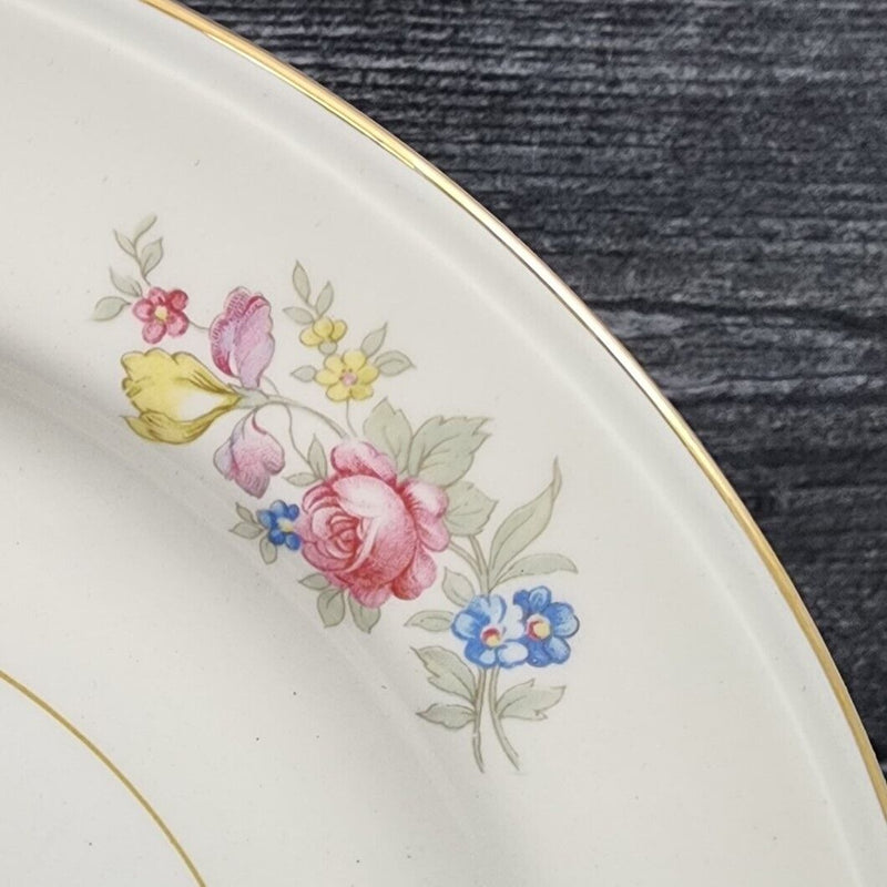 Load image into Gallery viewer, Homer Laughlin Dresden Saucer Set of 2 Eggshell Nautilus Floral 6” USA