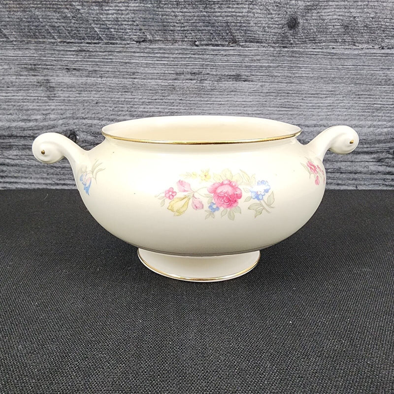 Load image into Gallery viewer, Homer Laughlin Dresden Sugar Bowl No Lid Eggshell Nautilus Floral USA