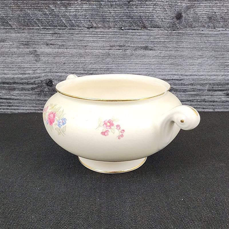 Load image into Gallery viewer, Homer Laughlin Dresden Sugar Bowl No Lid Eggshell Nautilus Floral USA