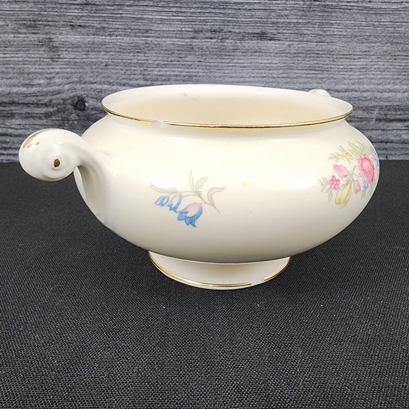 Load image into Gallery viewer, Homer Laughlin Dresden Sugar Bowl No Lid Eggshell Nautilus Floral USA