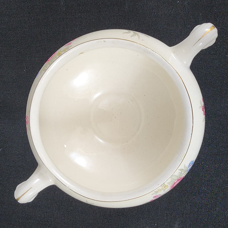 Load image into Gallery viewer, Homer Laughlin Dresden Sugar Bowl No Lid Eggshell Nautilus Floral USA