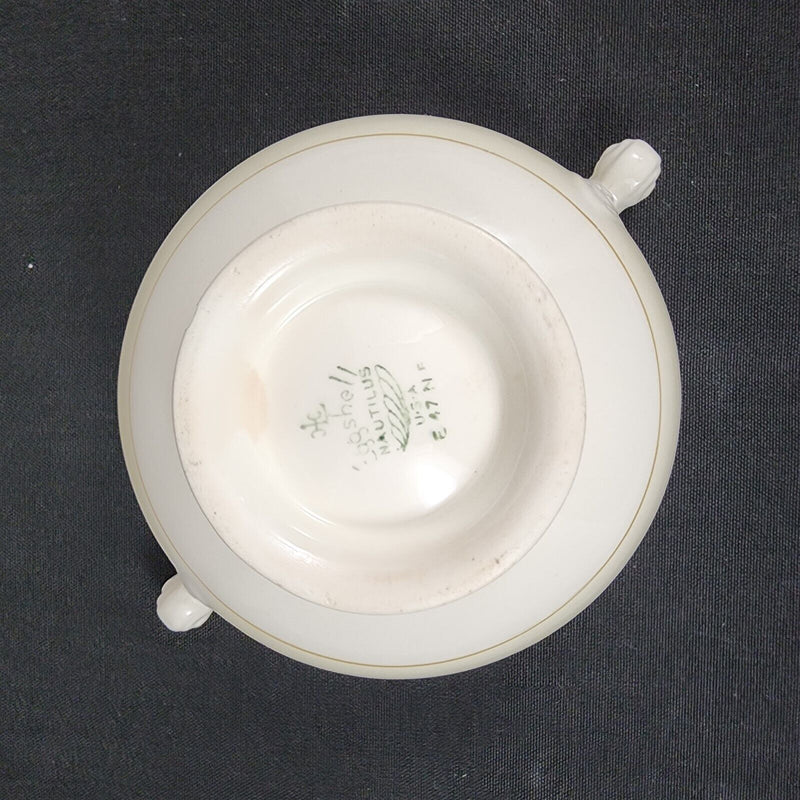 Load image into Gallery viewer, Homer Laughlin Dresden Sugar Bowl No Lid Eggshell Nautilus Floral USA