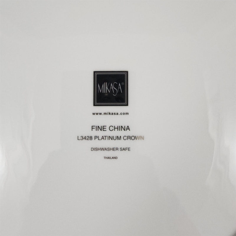 Load image into Gallery viewer, Mikasa Platinum Crown Serving Platter Round Chop Plate White L3428 Fine China