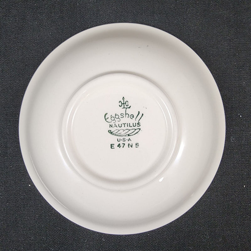 Load image into Gallery viewer, Homer Laughlin Dresden Dessert Bowl Set of 4 Eggshell Nautilus Floral 5 1/4” USA