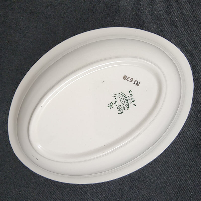 Load image into Gallery viewer, Homer Laughlin Dresden Vegetable Bowl Oval 9 3/8" Eggshell Nautilus Floral USA