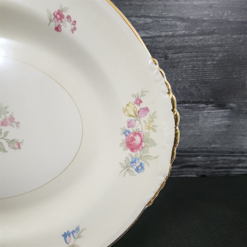 Load image into Gallery viewer, Homer Laughlin Dresden Serving Platter Oval 11" Eggshell Nautilus Floral USA