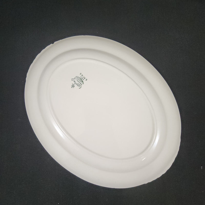 Load image into Gallery viewer, Homer Laughlin Dresden Serving Platter Oval 11" Eggshell Nautilus Floral USA