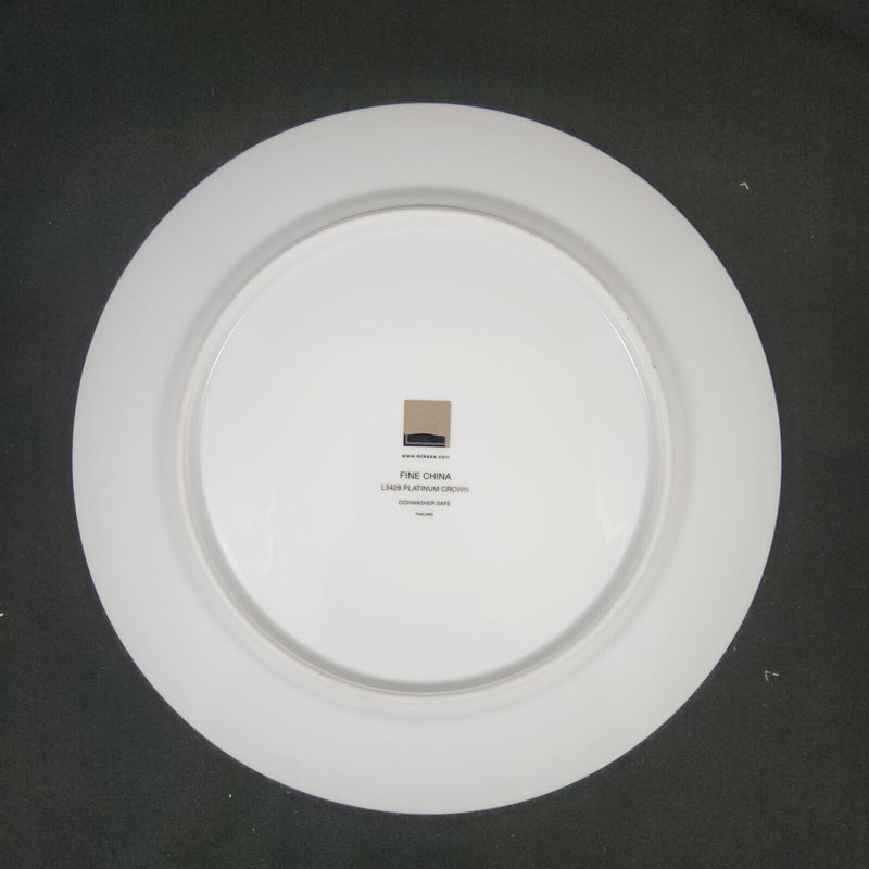 Load image into Gallery viewer, Mikasa Platinum Crown Dinner Plate White Ceramic Fine China 10 3/4" L3428
