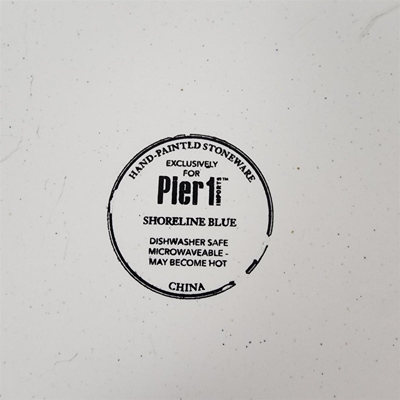 Load image into Gallery viewer, Pier 1 Imports Shoreline Blue Dinner Plate Stoneware Dishware Tableware